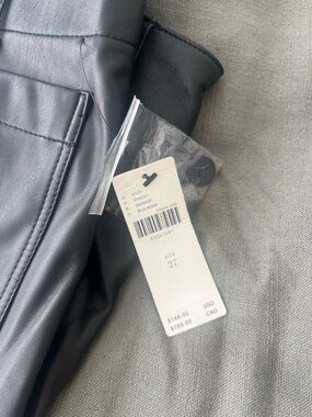 Anthropologie Black Faux Leather Bootcut Pants